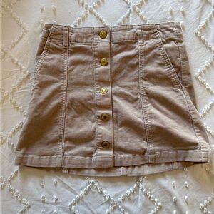 Forever 21 Light Brown Button-Down Mini Skirt